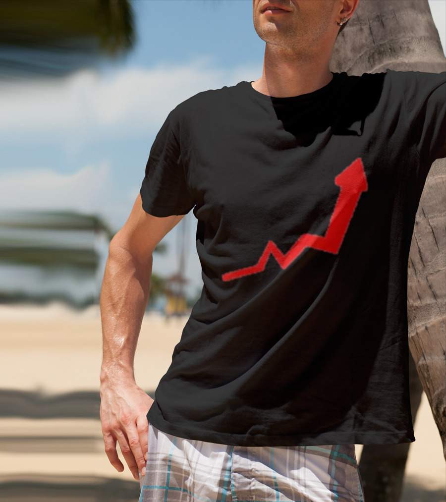 Dayu Stock Market Rising Chart Arrow Trending Upwards Stop Stock T-Shirt