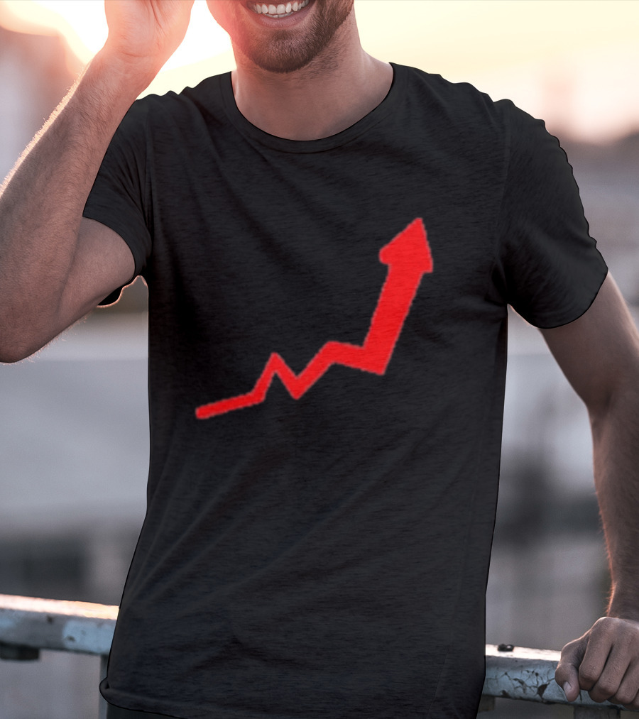 Dayu Stock Market Rising Chart Arrow Trending Upwards Stop Stock T-Shirt