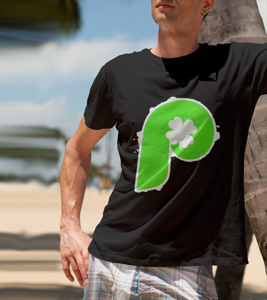 Lucky Philadelphia Clover P Baseball Green Four Leaf T-Shirt