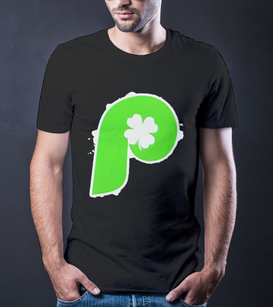 Lucky Philadelphia Clover P Baseball Green Four Leaf T-Shirt