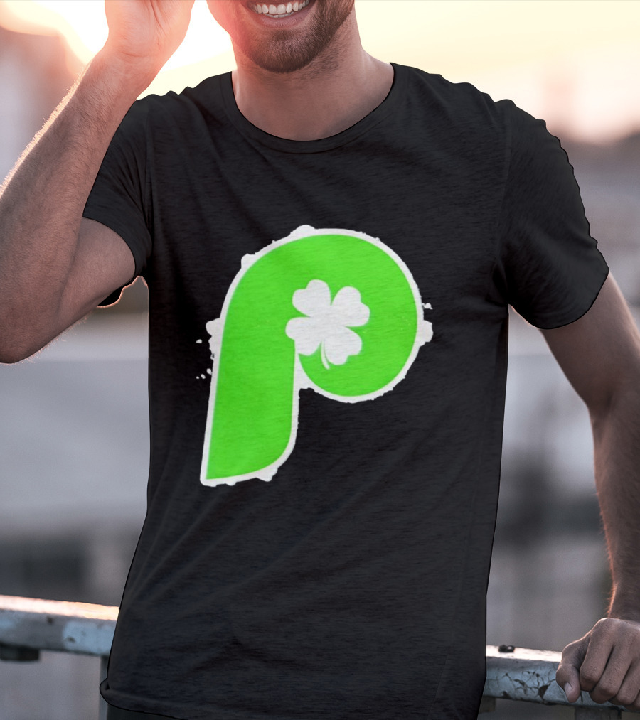 Lucky Philadelphia Clover P Baseball Green Four Leaf T-Shirt