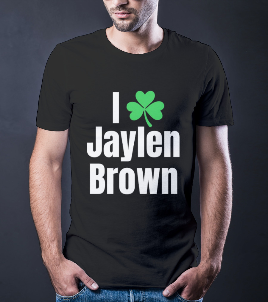 St. Patrick's Day Celtics I Heart Shamrock Jaylen Brown T-Shirt