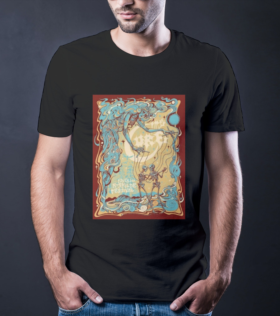 July Roskilde Festival 2026 Skeleton Puppet T-Shirt