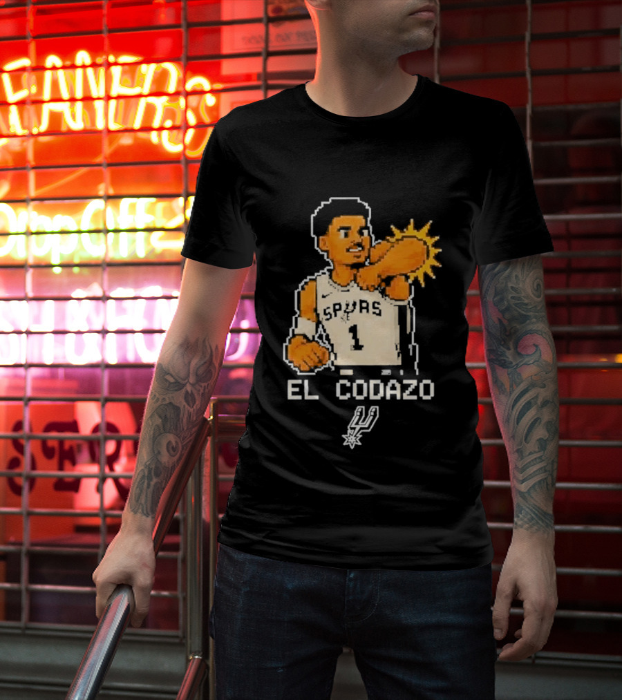 Victor Wembanyama Spurs El Codazo Pixel T-Shirt
