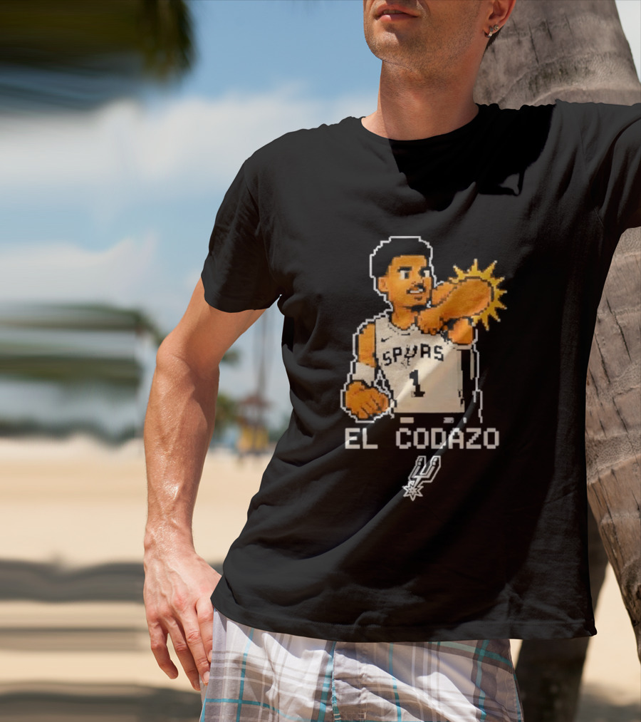 Victor Wembanyama Spurs El Codazo Pixel T-Shirt