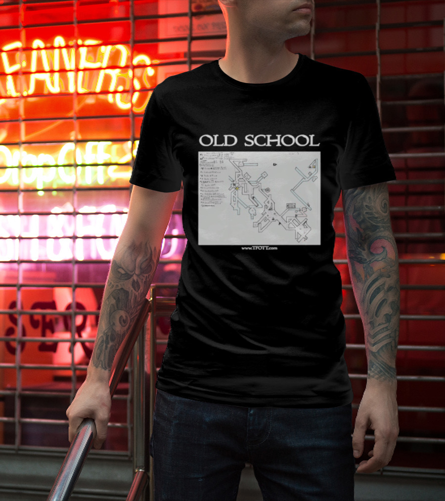 Old School Tonisborg Dungeon Map 1971 Dungeons And Dragons Retro Adventure T-Shirt