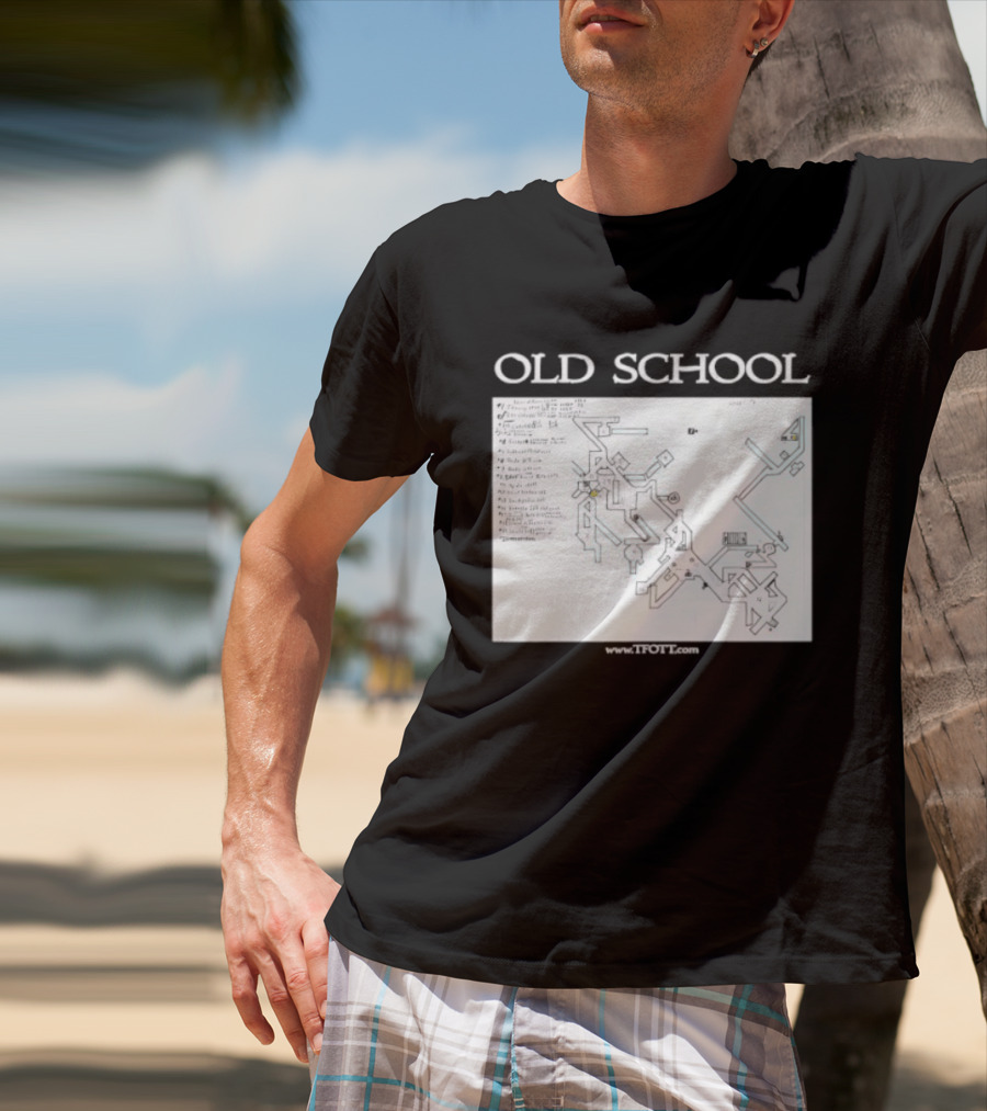 Old School Tonisborg Dungeon Map 1971 Dungeons And Dragons Retro Adventure T-Shirt