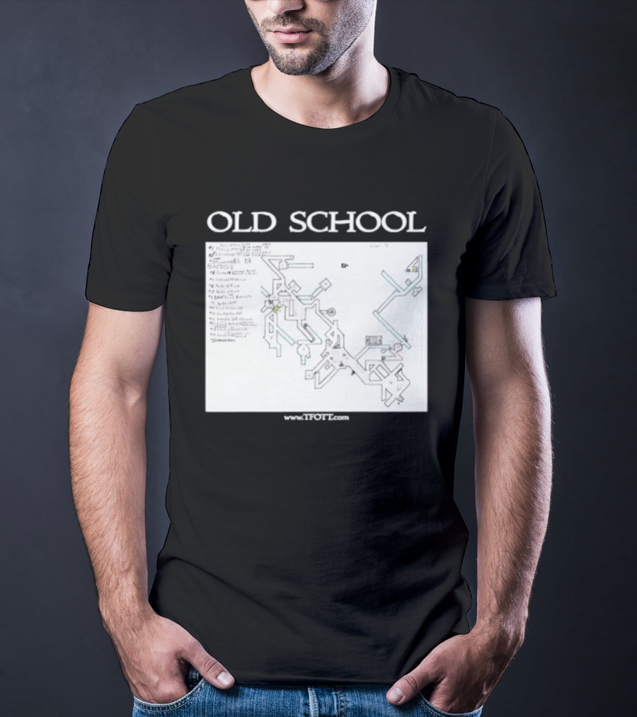 Old School Tonisborg Dungeon Map 1971 Dungeons And Dragons Retro Adventure T-Shirt