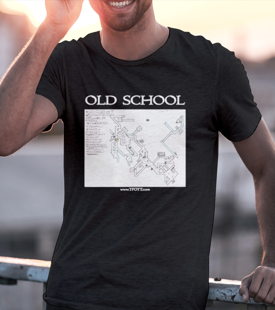 Old School Tonisborg Dungeon Map 1971 Dungeons And Dragons Retro Adventure T-Shirt