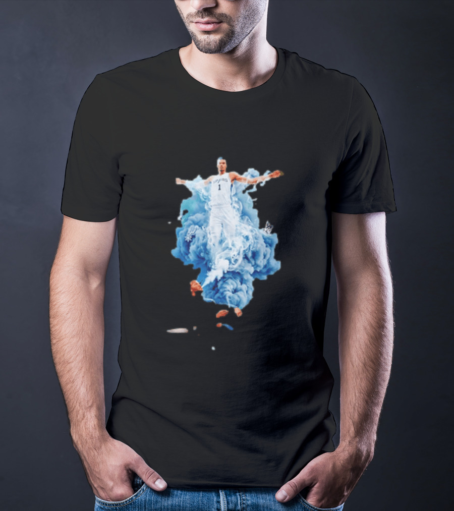 Jalen Brunson We Smoking On That Wemby Pack Spurs Player Blue Smoke T-Shirt
