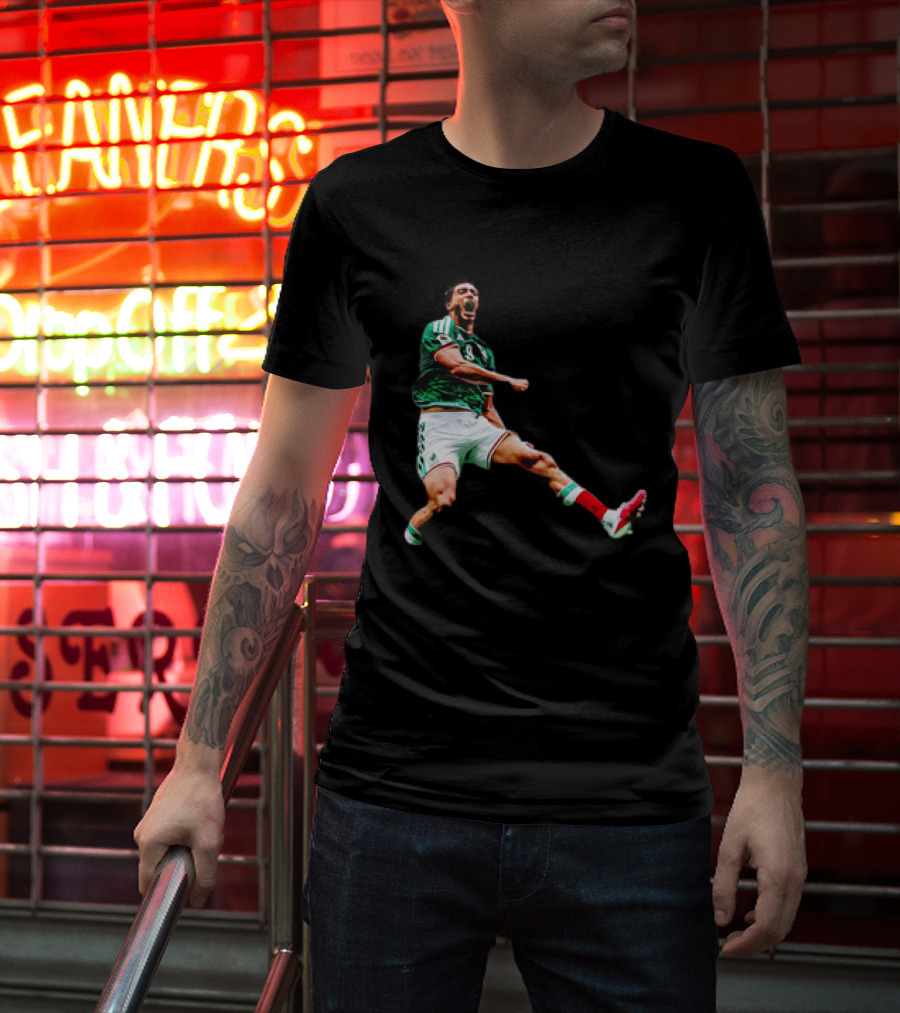 Raúl Jiménez Celebrating Mexico National Soccer Team Victory T-Shirt