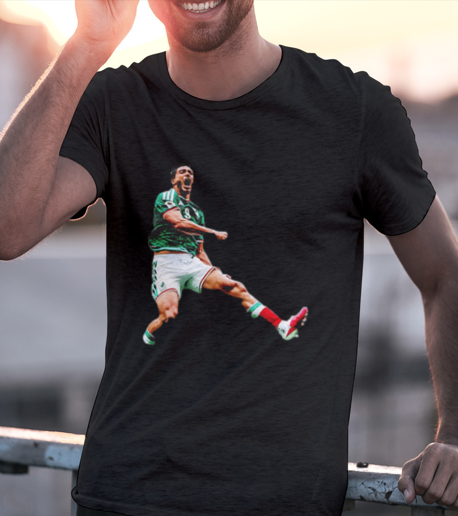 Raúl Jiménez Celebrating Mexico National Soccer Team Victory T-Shirt