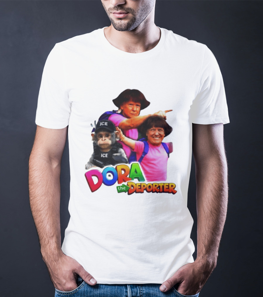 Dora The Deporter ICE Parody Cartoon T-Shirt