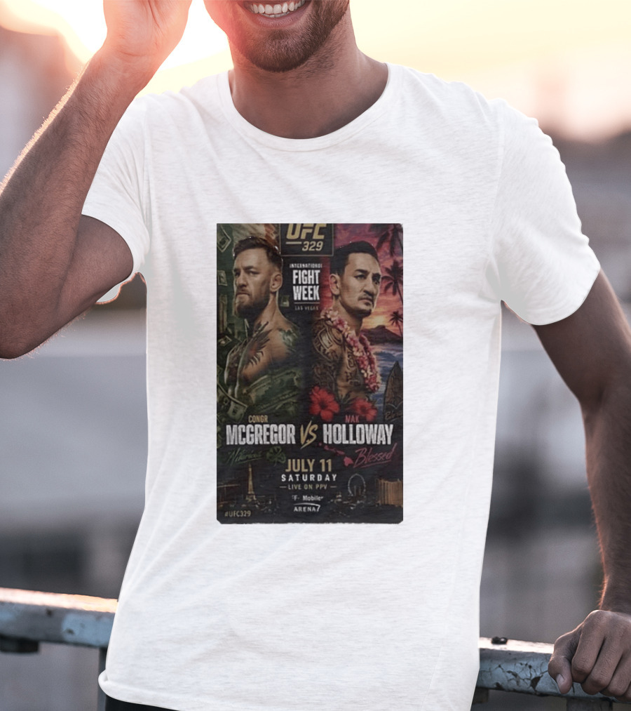 UFC 329 International Fight Week Conor McGregor Vs Max Holloway July 11 Las Vegas Live On PPV Arena 7 T-Shirt