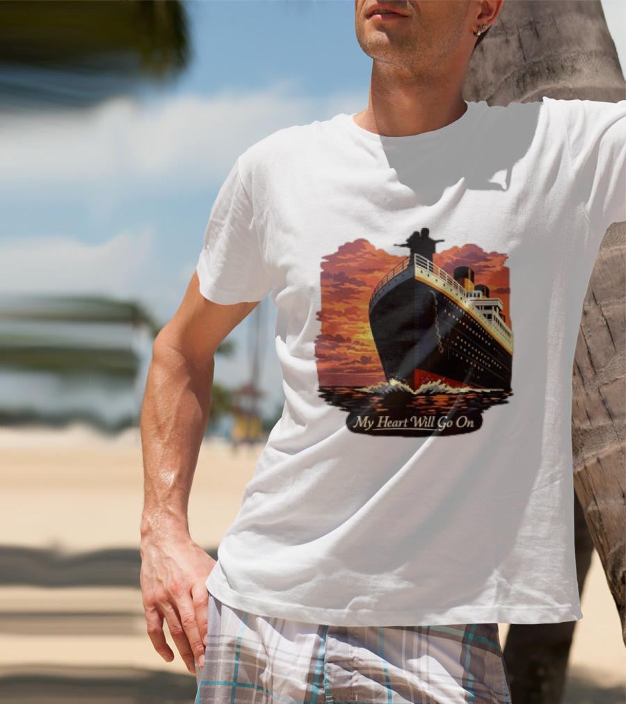 Titanic Sunset Scene My Heart Will Go On Jack And Rose T-Shirt