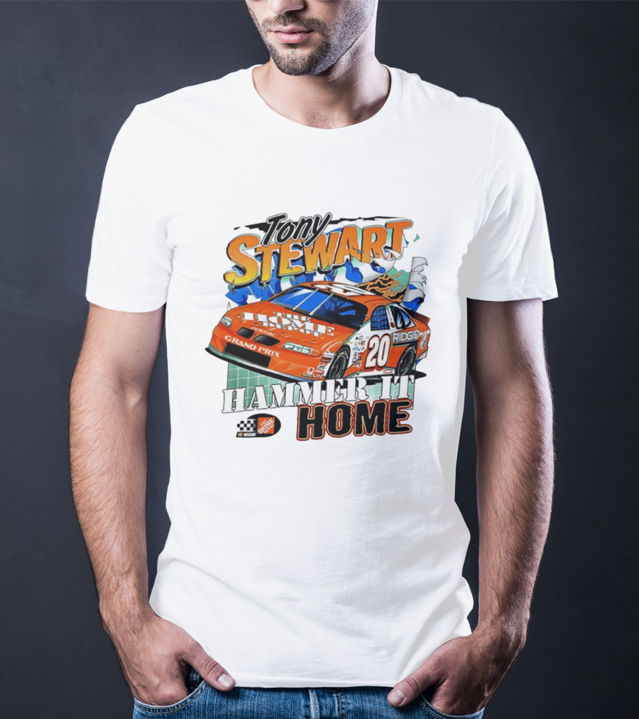 Tony Stewart Home Depot Racing 20 Pontiac NASCAR Hammer It Home T-Shirt