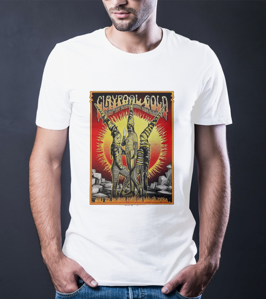 Primus Claypool Gold Tour 2026 Gallagher Square San Diego July 1 Psychedelic T-Shirt