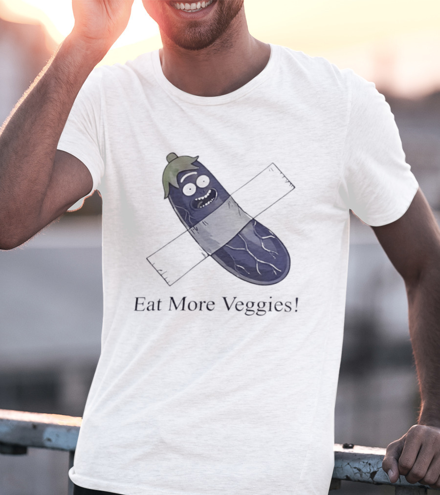 Rick Sanchez Eat More Veggies Tape Pickle T-Shirt