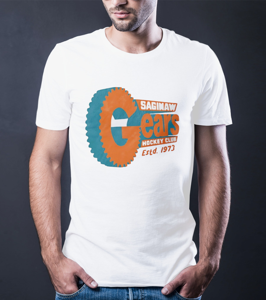 Saginaw Gears Hockey Club Estd 1973 Retro Team T-Shirt