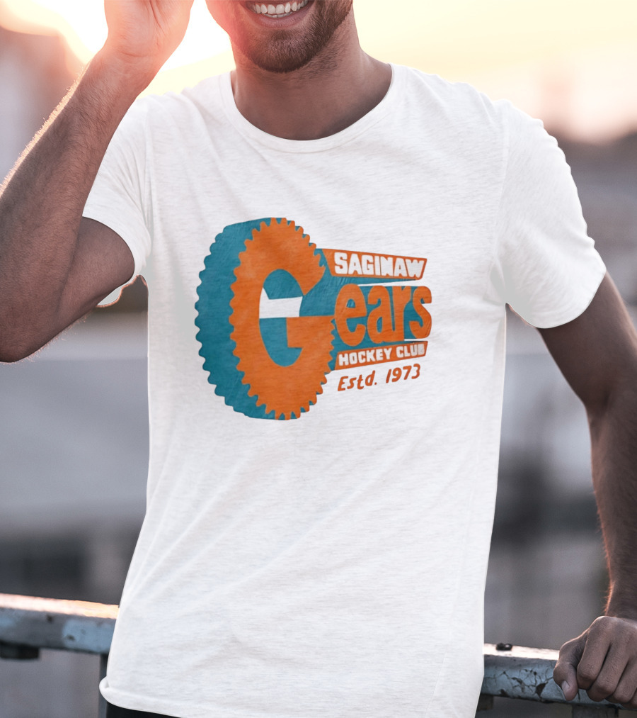 Saginaw Gears Hockey Club Estd 1973 Retro Team T-Shirt