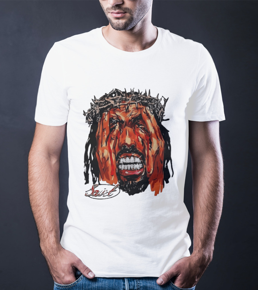 Saint Jesus Crown Of Thorns Diamond Grillz T-Shirt