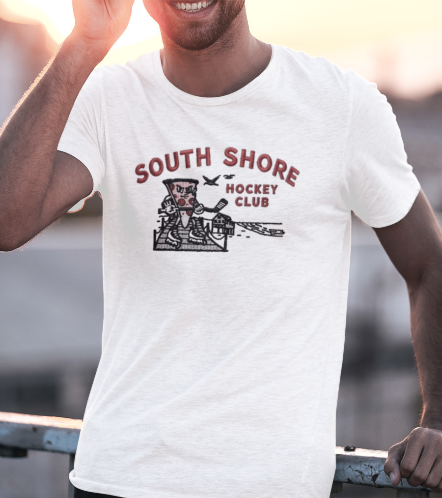 South Shore Hockey Club Pizza Themed Hockey Player T-Shirt