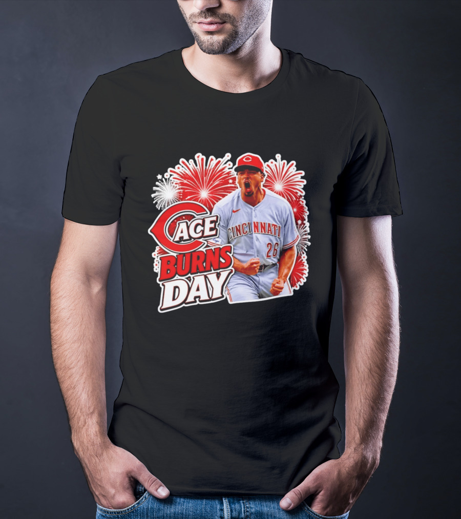 Cincinnati Reds Ace Burns Day Celebration With Fireworks T-Shirt