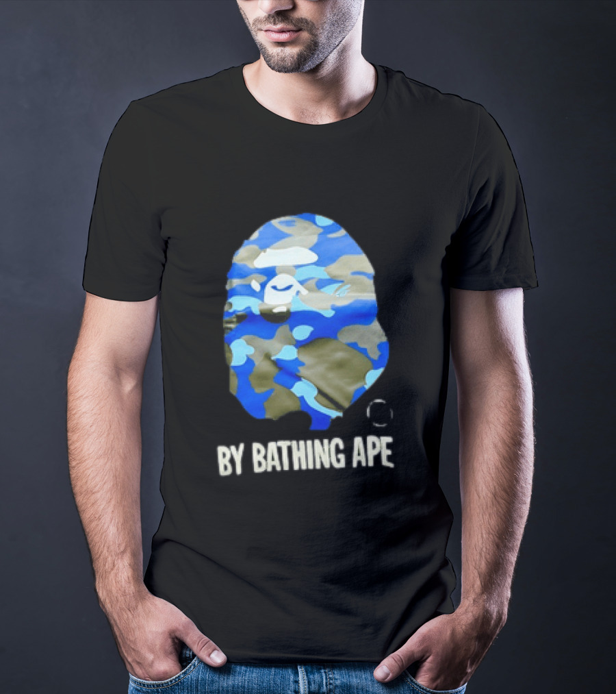 By Bathing APE Camouflage Blue Green T-Shirt
