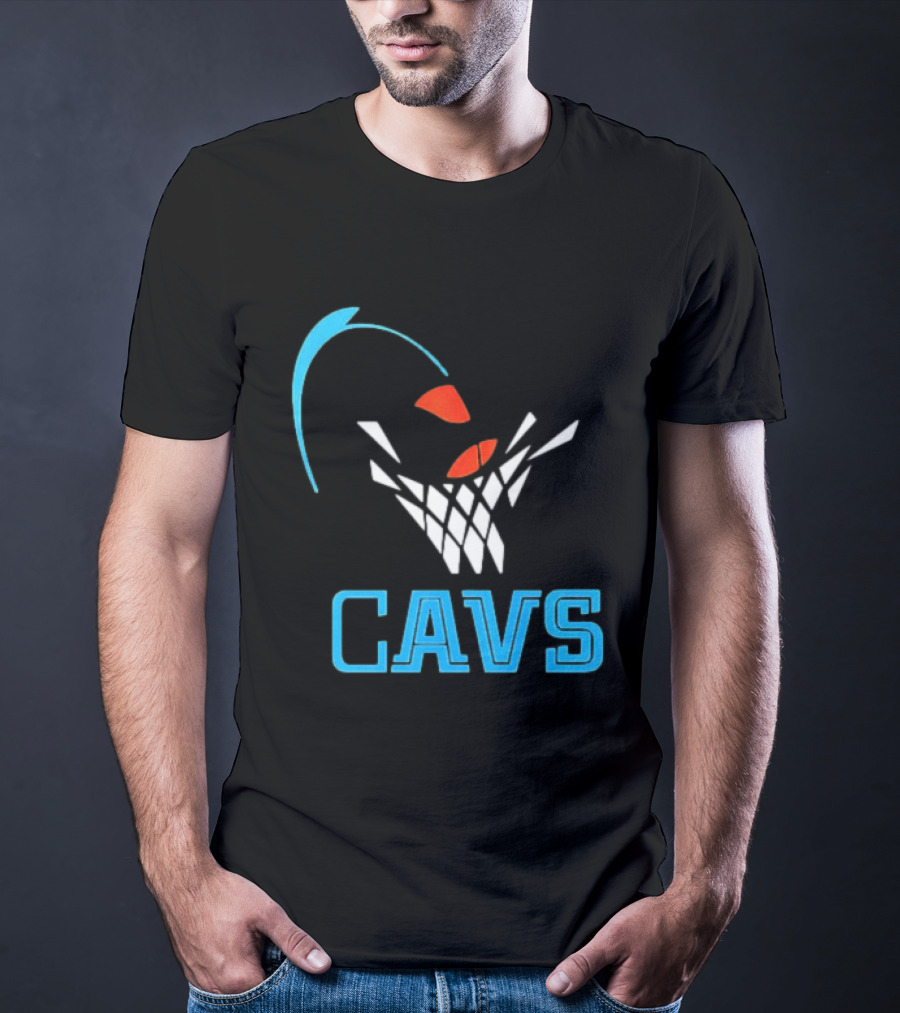 CAVS Cleveland Cavaliers Basketball Net Slam Dunk T-Shirt