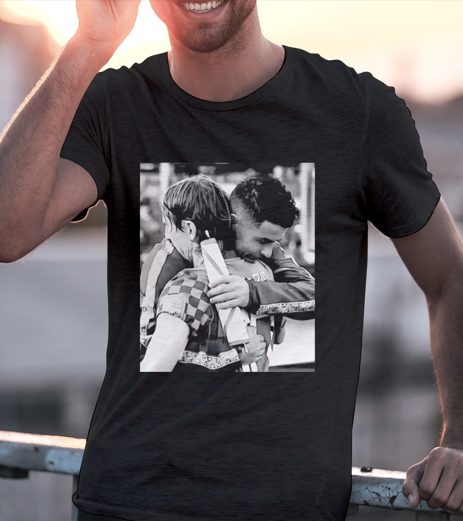 Football Unites The World Luka Modrić Cristiano Ronaldo Hug Memorial T-Shirt