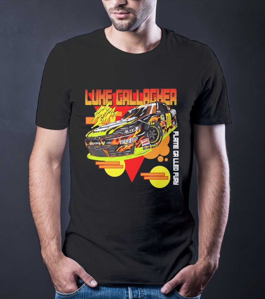Luke Gallagher Flame Grilled Fury Tier 1 Racing 00 Car T-Shirt