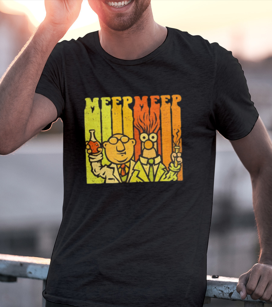 Dr. Bunsen Honeydew And Beaker Meep Meep Retro Chemistry Duo T-Shirt