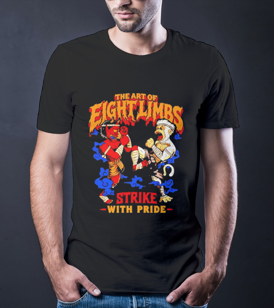 The Art Of Eight Limbs Strike With Pride Muay Thai Oni Hanuman T-Shirt