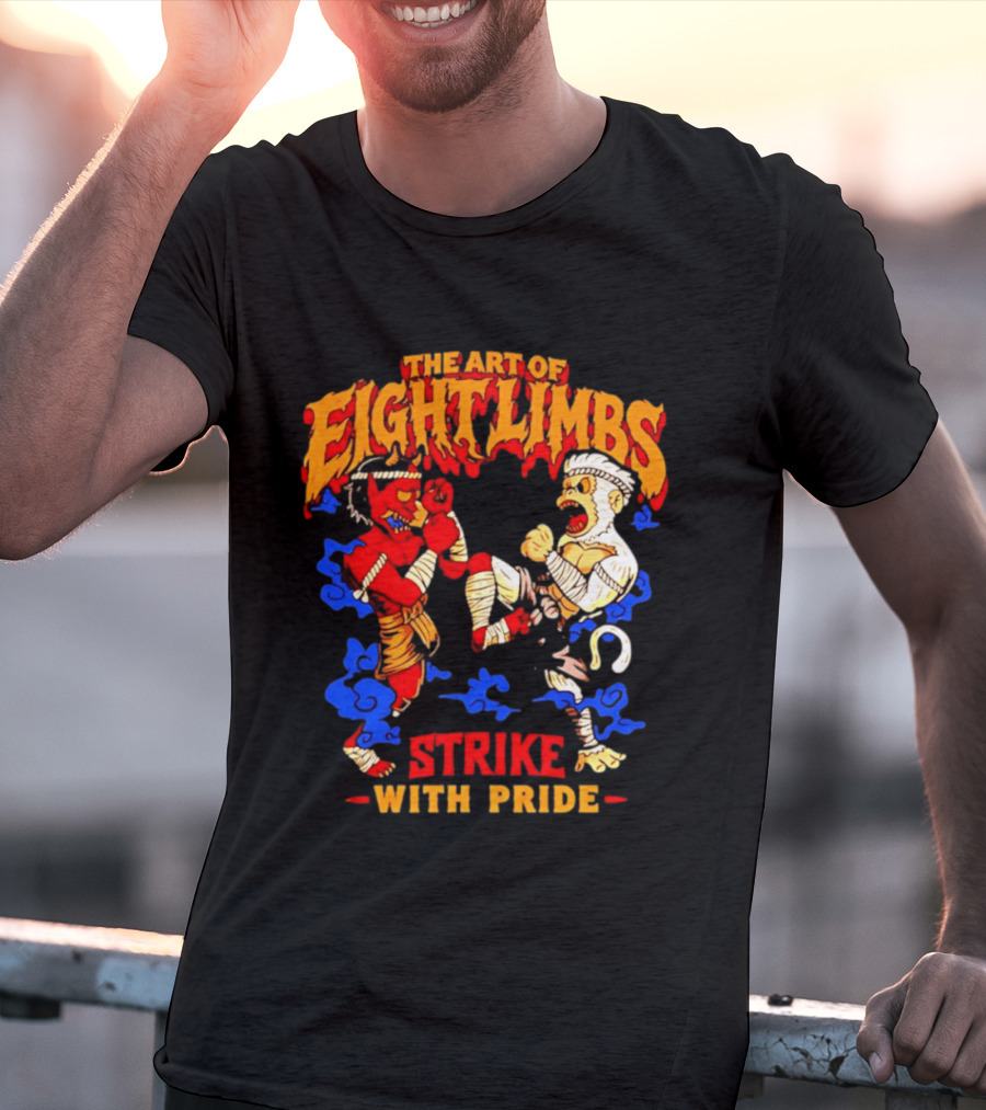 The Art Of Eight Limbs Strike With Pride Muay Thai Oni Hanuman T-Shirt
