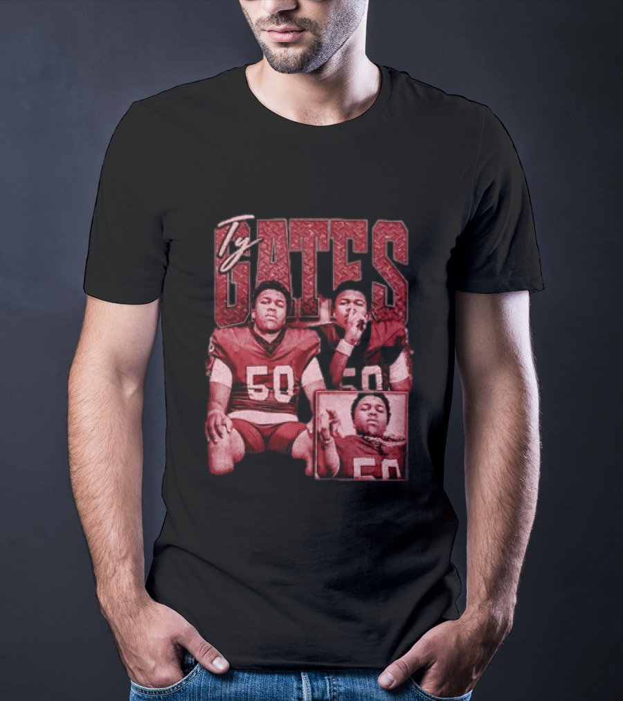 Ty Gates Football Player Sports Athlete Number 50 T-Shirt