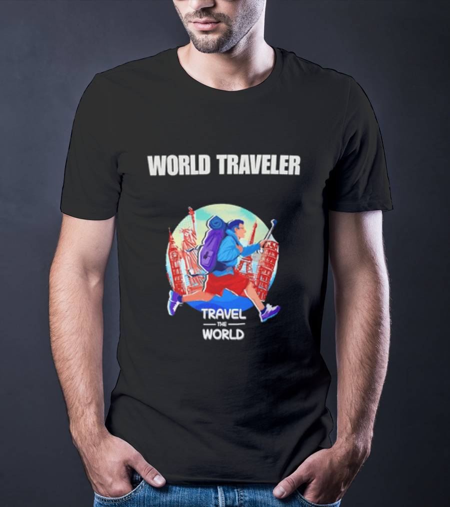World Traveler Backpacking Adventure Travel The World Vacation T-Shirt