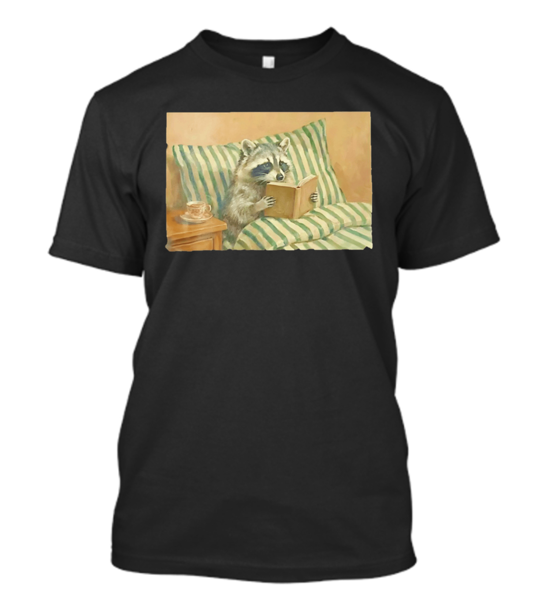 Probably Reading Trash Raccoon Bookworm Cozy T-Shirt