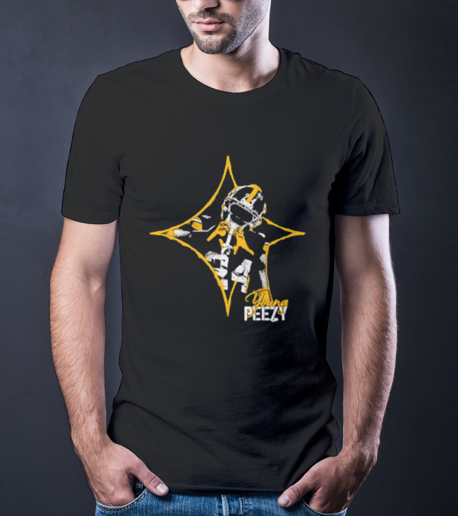 Joey Porter Jr Young Peezy Pittsburgh Steelers Distressed Starburst T-Shirt