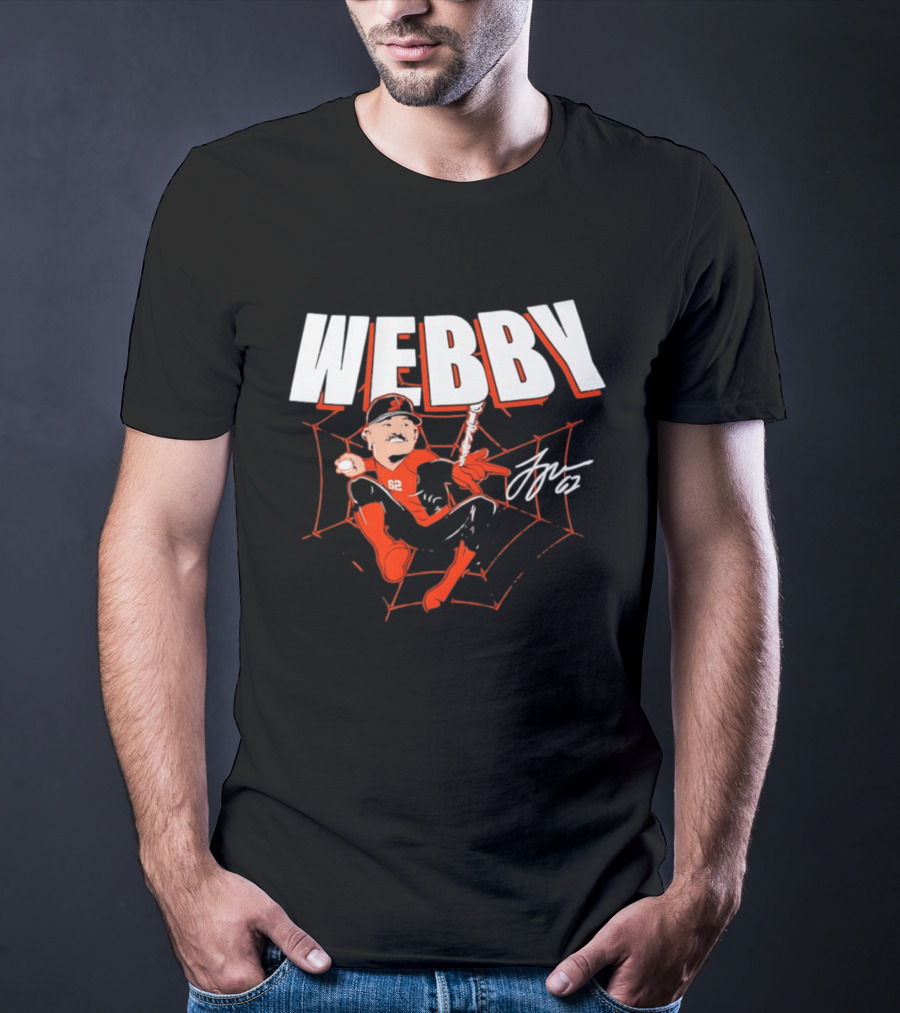 Logan Webb San Francisco Giants MLB Baseball Webby Spider Man 62 T-Shirt