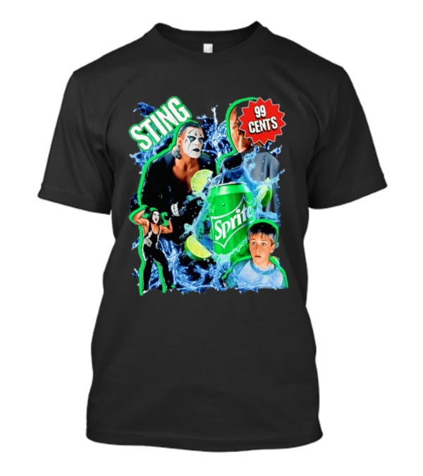 Sting WCW Sprite 99 Cents Lime Water Splash Wrestling T-Shirt
