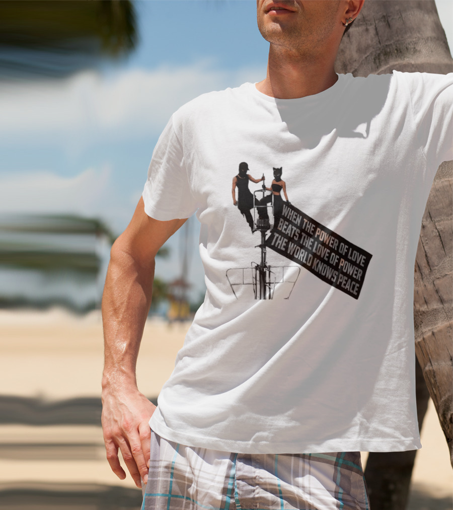 Angela Nikolau Ivan Beerkus Empire State Building Power Of Love Overpowering Love Of Power T-Shirt