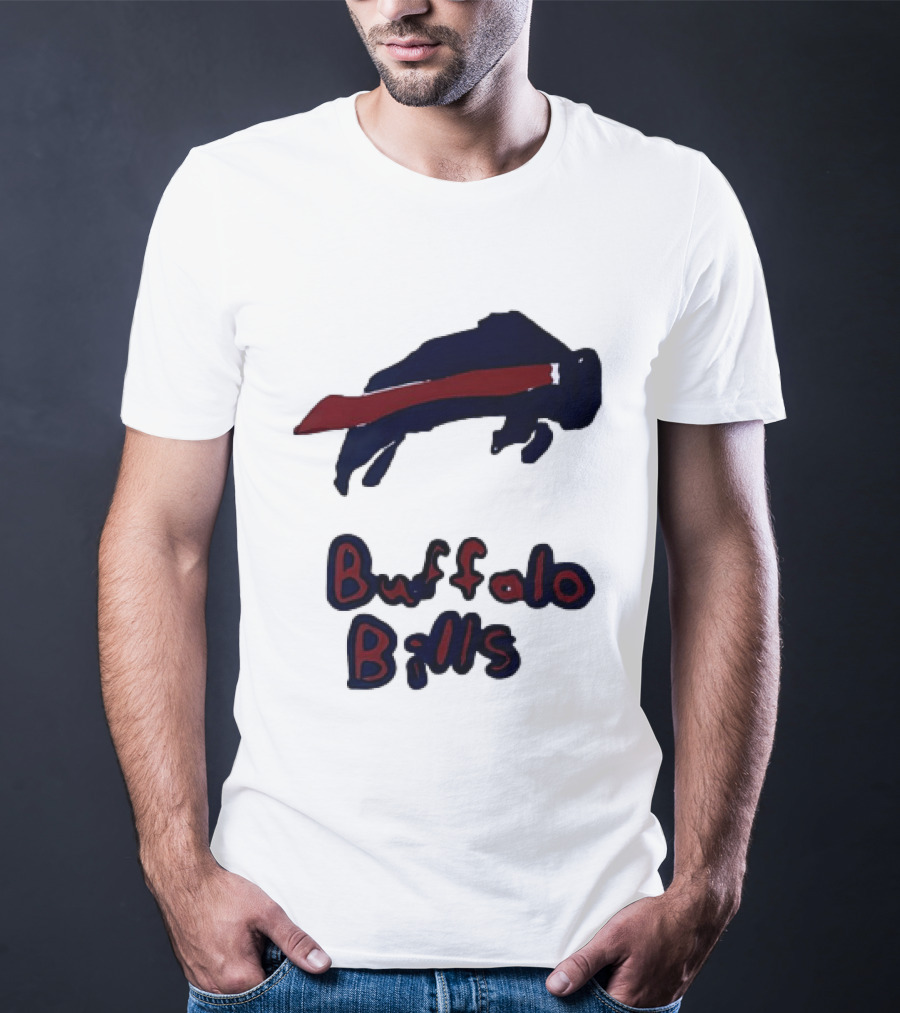 Buffalo Bills Iconic Blue Red Bison T-Shirt