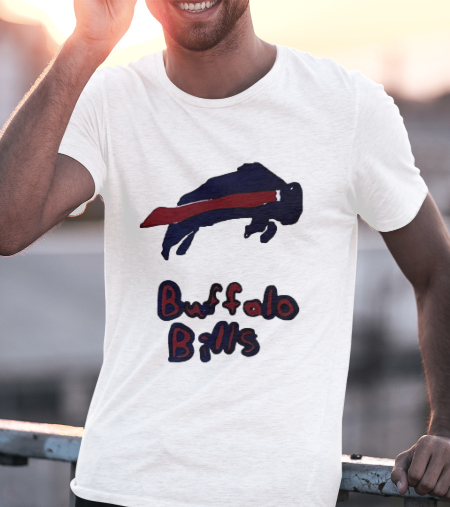 Buffalo Bills Iconic Blue Red Bison T-Shirt