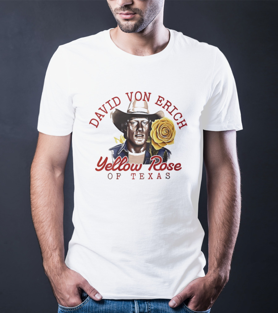 David Von Erich Yellow Rose Of Texas Cowboy T-Shirt