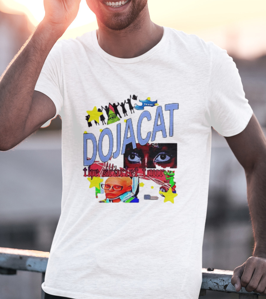 Doja Cat The Scarlet Tour Pop Art Stars And Eyes T-Shirt