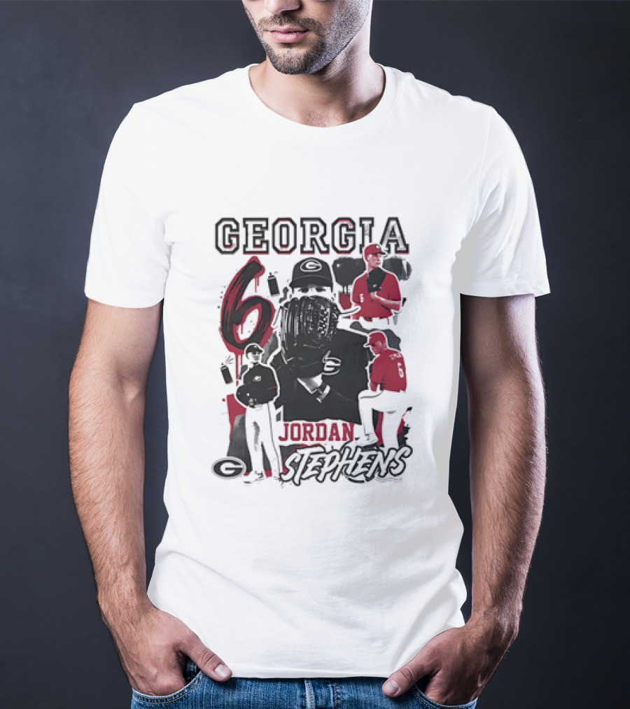 Georgia Bulldogs 6 Jordan Stephens Football T-Shirt