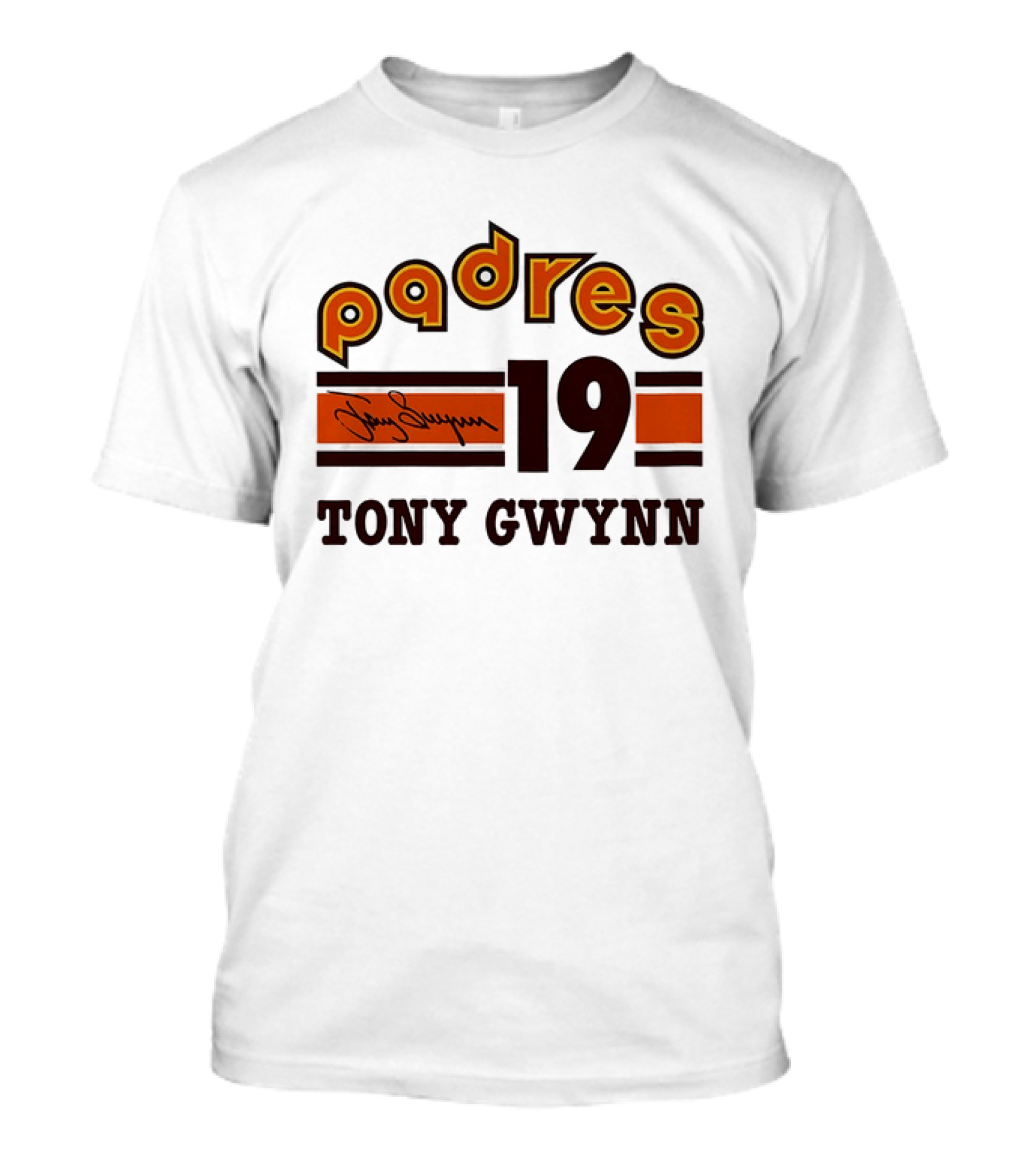 Padres 19 Tony Gwynn Signature T-Shirt
