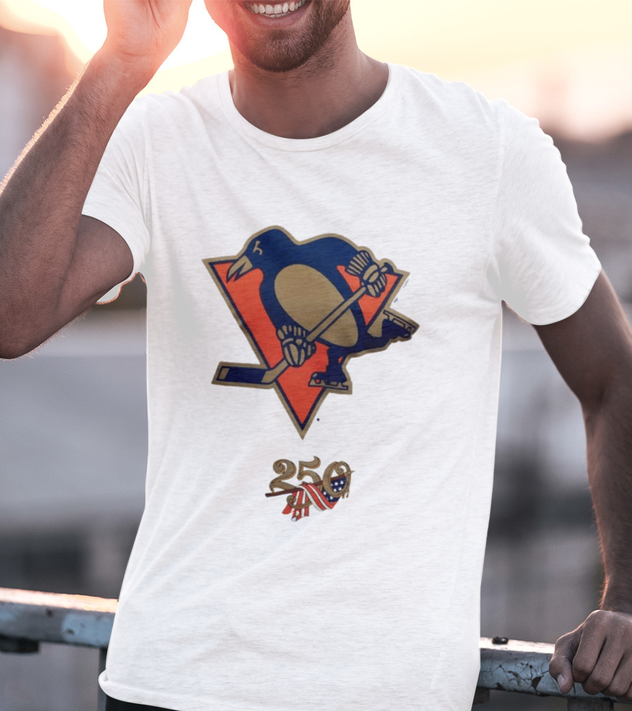 Pittsburgh Penguins 250 Logo Vintage Hockey Anniversary T-Shirt