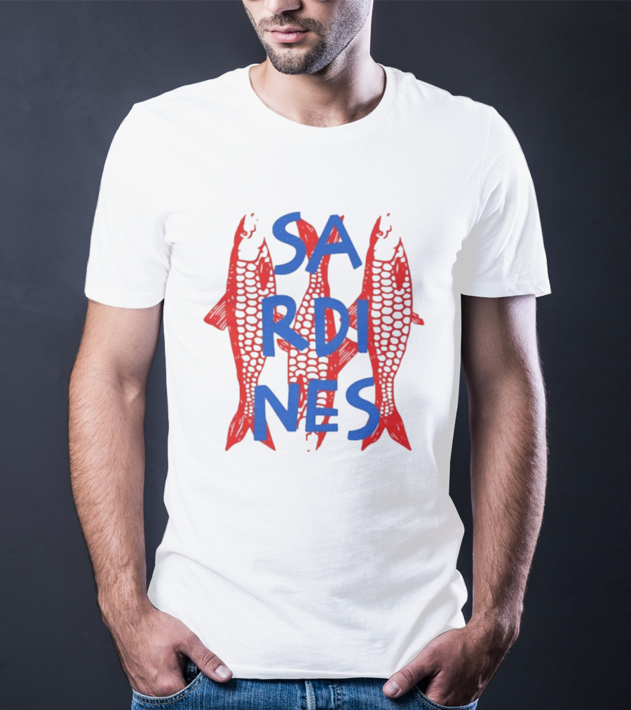 Sardines Tinned Fish Red Blue T-Shirt