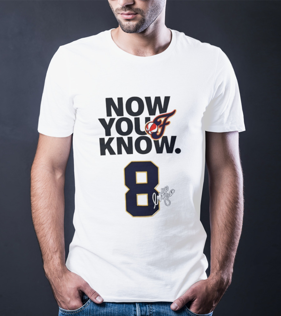 Sophie Cunningham Now You Know Indiana Fever 8 Signature T-Shirt